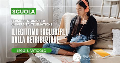 università telematiche permessi studio Avvocato Leone Fell C