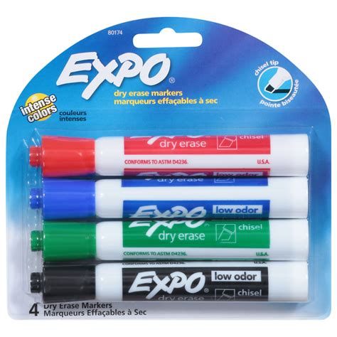 Save On EXPO Dry Erase Markers Low Odor Ink Chisel Tip Assorted Colors