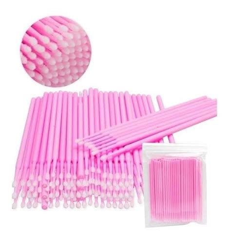 Microbrush Cotonete Rosa Alongamento Fio A Fio C Lios Un Mercadolivre