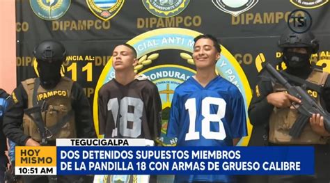 Dipampco Captura Dos Supuestos Miembros De La Pandilla 18 Con Armas De