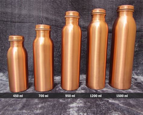 Purified Water Bottle Pure Copper Water Bottle Copper Etsy Uk