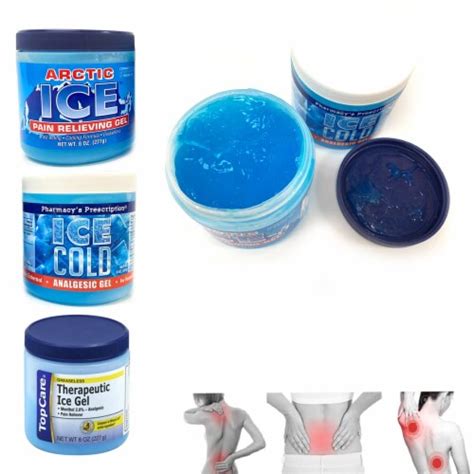 Ice Analgesic Gel Menthol Muscle Rub Pain Relief Cream 8 Oz Jar Sore ...