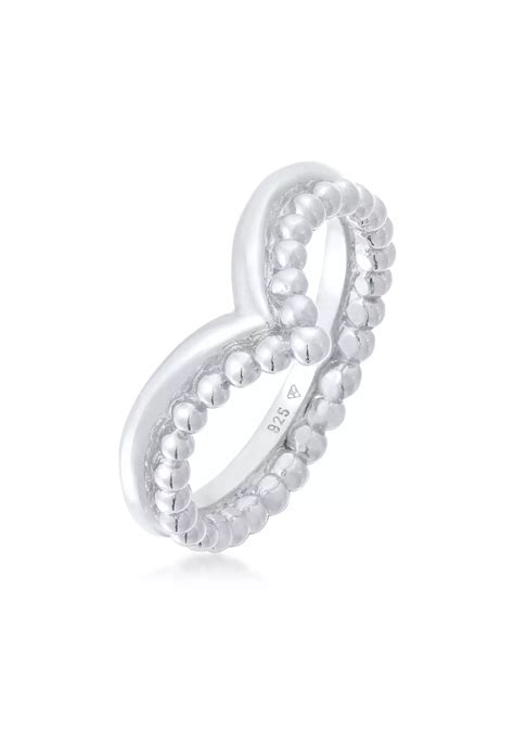 Elli Germany Ring Ball Design V Shape Stacking Zalora