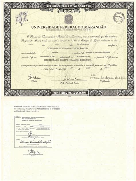 O Que É Diploma De Graduação - 2 - Diploma de Graduação Frente e Verso | PDF