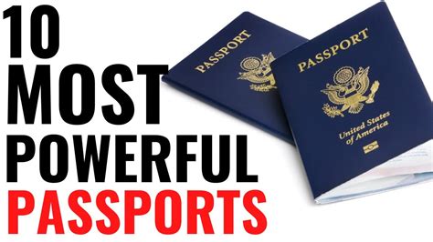 Top 10 Most Powerful Passports In The World 2022 Youtube