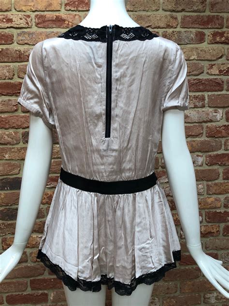 Next Nude Black Lace Vintage Style Satin Look Party Gem