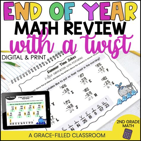 2nd Grade End Of Year Math Review With A Twist A Grace Filled Classroom