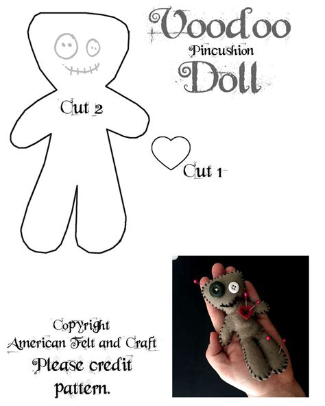 Printable Voodoo Doll Sewing Pattern