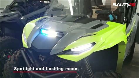 Display Of Sautvs Upgraded Yamaha Rmax 1000 Hood Scoop Light Youtube