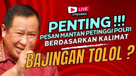 Live Mantan Petinggi Polri Buka Suara Soal Kasus Rocky Gerung Youtube