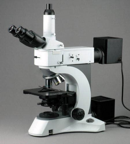 AmScope 50X-2500X Darkfield Polarizing Metallurgical Microscope + 18MP ...