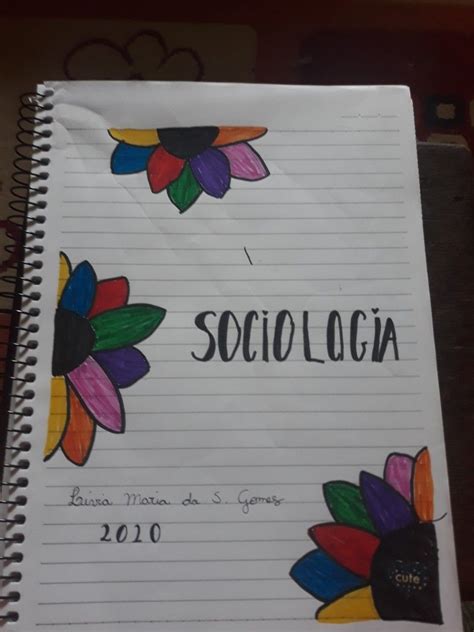 Capa De Caderno De Sociologia Capas De Trabalhos Ideias De Colagem