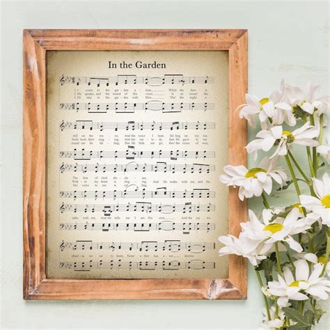 In The Garden Hymn Print Etsy