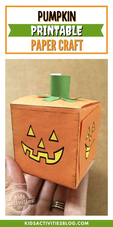 Free Printable Pumpkin Craft For Mini Jack O Lantern Pumpkin