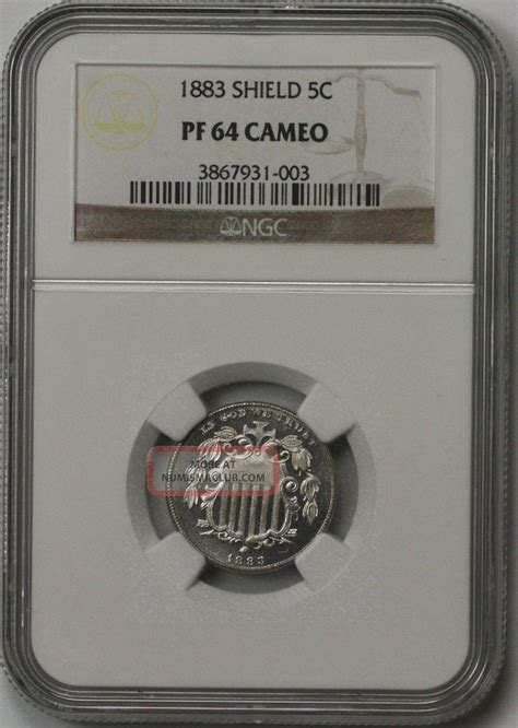 Shield Nickel C Proof Pf Cameo Ngc