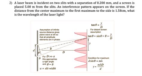 Answered 2 A Laser Beam Is Incident On Two Bartleby