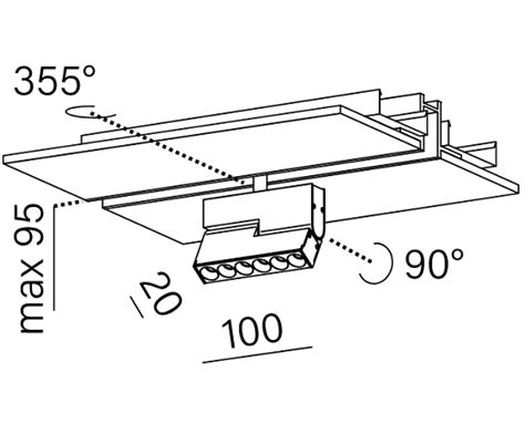 RAFTER Mini Points 10 LED High Multitrack Aqform Lampa LED Reflektor