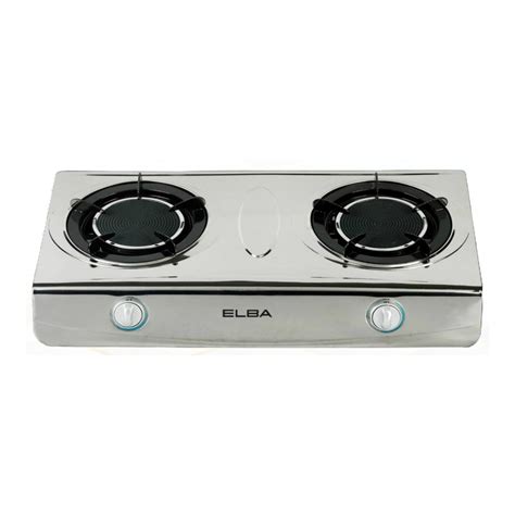 Elba Infrared Burner Double Burner Stainless Steel Gas Cooker Enamel