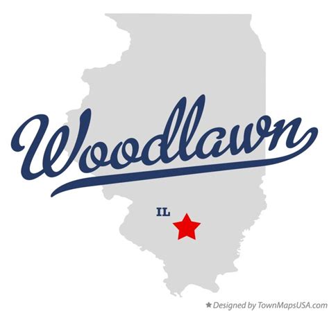 Map of Woodlawn, IL, Illinois