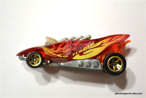 Vintage Hot Wheels Turbo Flame 1996 Toy Car Red Yellow Childhood Memory ...