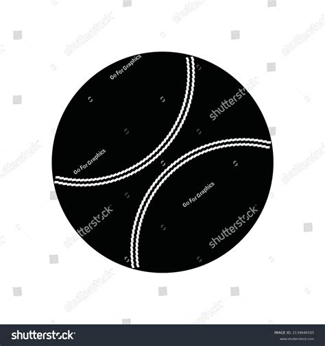 Cricket Ball Icon Vector Illustration Black Stock Vector (Royalty Free ...