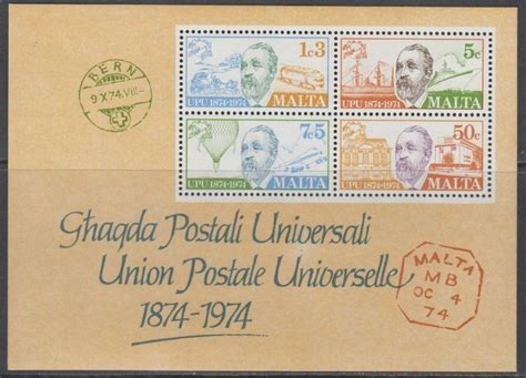 Malta 1974 100 Jahre Weltpostverein Centenaire U P U Kaufen Auf