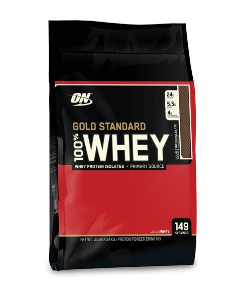 Optimum Nutrition Gold Standard 100 Whey Protein Powder Double Rich Chocolate 24g Protein 10