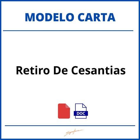 Como Hacer Una Carta Para Retiro De Cesantias