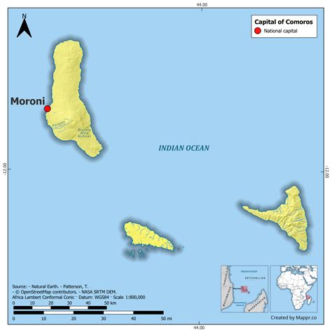 Comoros Maps | Mappr