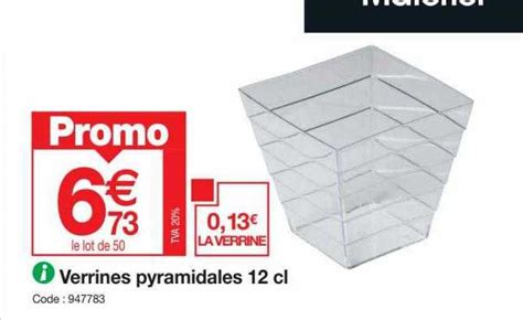 Promo Verrines Pyramidales Cl Chez Promocash Icatalogue Fr