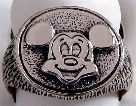 Vintage Mickey Mouse Sterling Silver Ring By Beaucraft Vintage Mickey