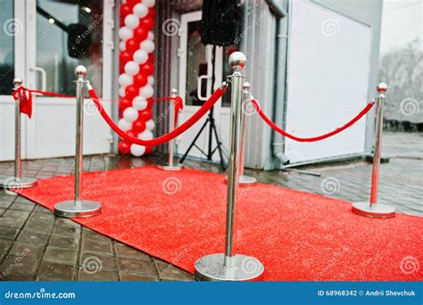 Barrier Rope At Way To Success On The Red Carpet Stock Photo Image Of