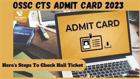 OSSC CTS Admit Card 2023 Out Hall Ticket Link Activated Ossc Gov In