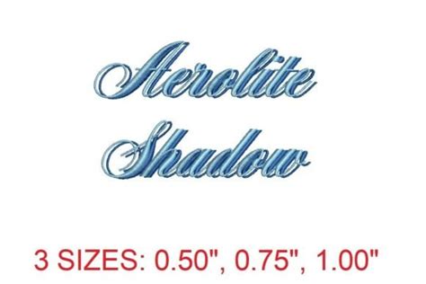 Aerolite Shadow Embroidery Font Creative Fabrica