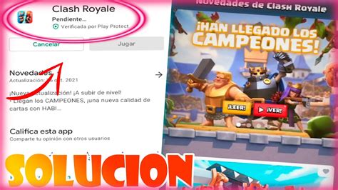 Solucion No Me Deja Actualizar Clash Royale Youtube