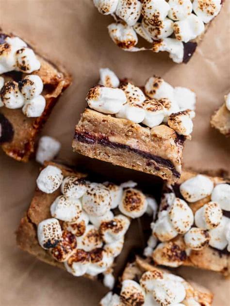 Peanut Butter S Mores Cookie Bars Stephanie S Sweet Treats