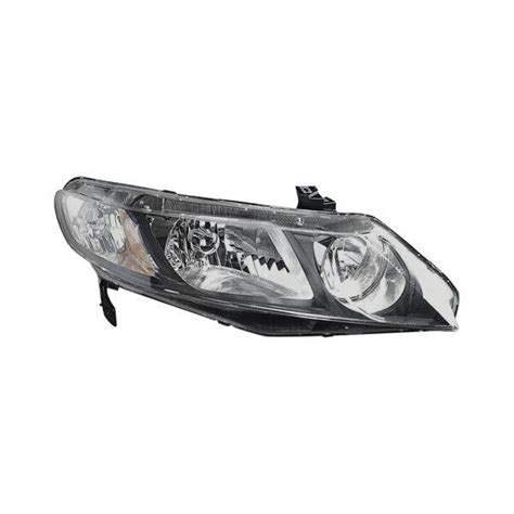 Headlight For 2006 2011 Honda Civic Passenger Side Black Housing Clear