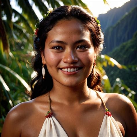 Premium Photo American Samoan Woman From American Samoa Typical