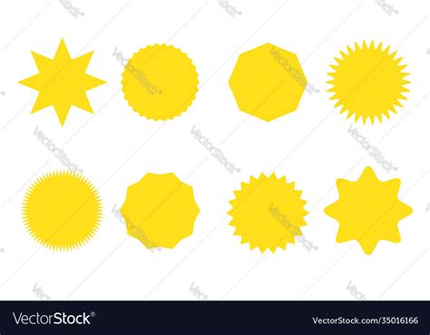 Starburst Sticker Set For Promo Sale Badge Vector Image