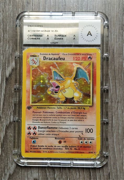 Carte Pokemon Dracaufeu Dition Set De Base Francais