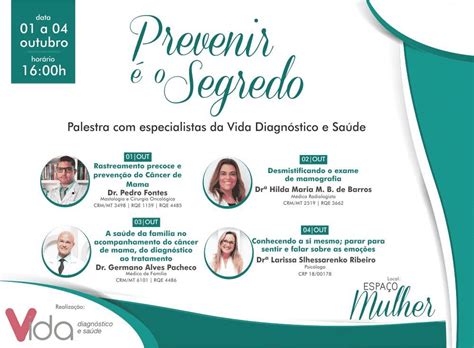 Vida Promove Ciclo De Palestras Para Mulheres Na Primeira Semana Do