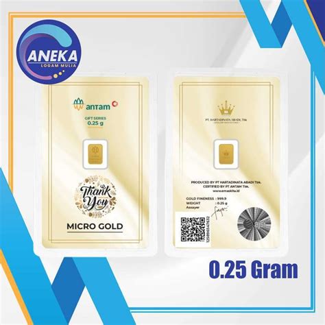 Promo Logam Mulia Micro Gold Antam Hartadinata 0 25 Gram Thankyou