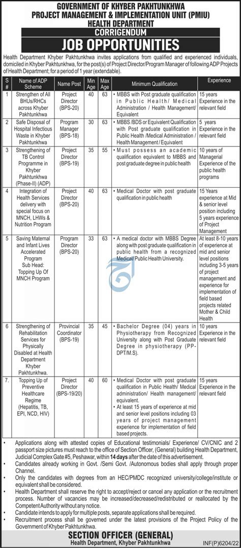 Government Of Khyber Pakhtunkhwa Project Management And Implementation