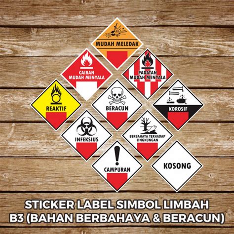 Jual Sticker Label Simbol Limbah B3 Bahan Berbahaya Dan Beracun 20 X 20 Cm Korosif Jakarta