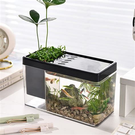 fish aquarium multi purpose mini betta fish tank desktop office small