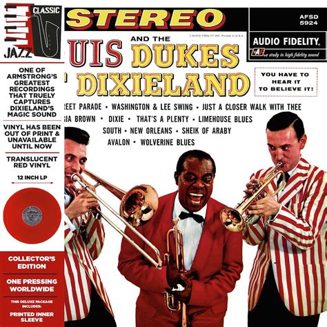 Louis Armstrong And The Dukes Of Dixieland Vinyl Lp Louisiana Music