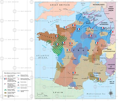 map of the french revolution