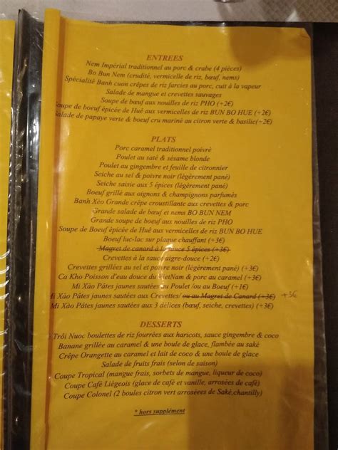 Menu Au Aozai Restaurant Toulouse Av De Grande Bretagne