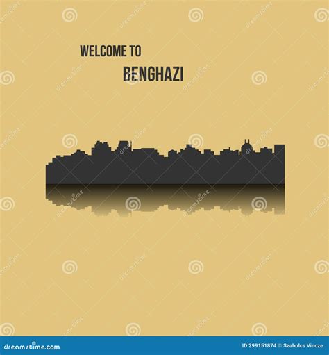 Benghazi Libya City Silhouette Stock Vector Illustration Of Horizon