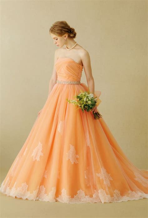 Orange Wedding Dress Orange Dress Wedding Ball Gown Dresses